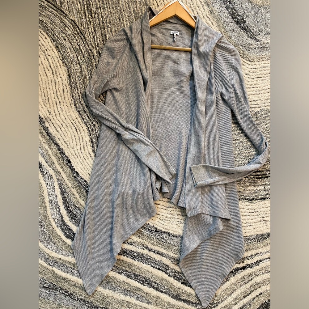 SPLENDID Waffle Knit Pima Cotton Cardigan